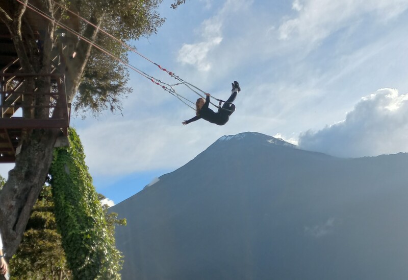 Ecuador und Adrenalin: in Baños grantiert dabei.