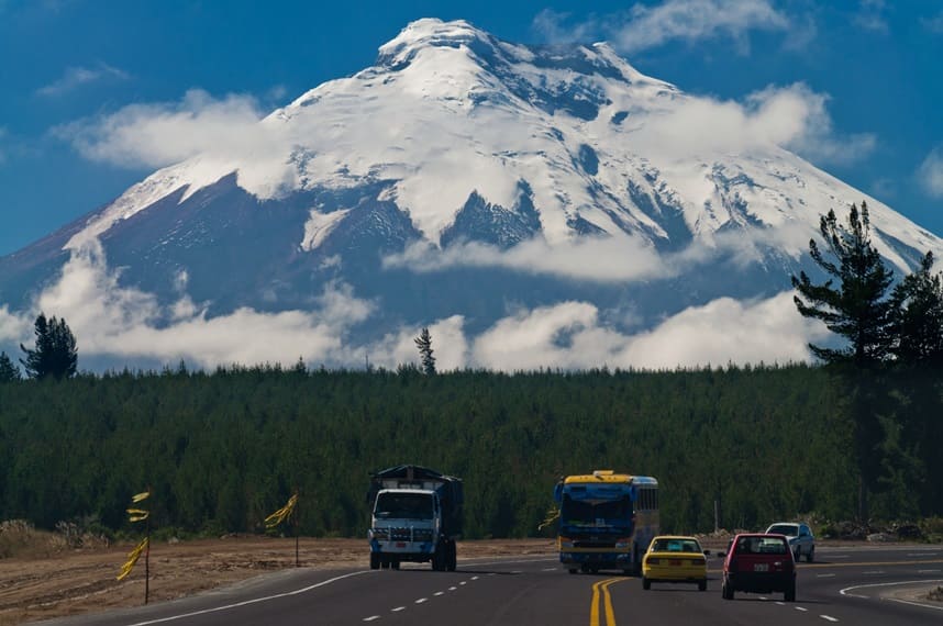 Anfahrt zum Vulkan Cotopaxi, die Vorfreude steigt