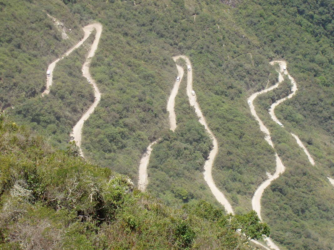 Machu Picchu: die letzte Strecke wird mit dem Shuttle Bus zurückgelegt.